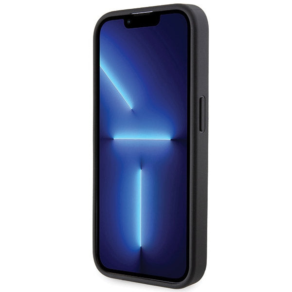 BMW Grip Stand Hot Stamp dėklas iPhone 15 Pro Max – juodas