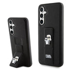 Karl Lagerfeld Gripstand Saffiano dėklas Galaxy S23 FE – juodas
