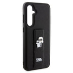 Karl Lagerfeld Gripstand Saffiano dėklas Galaxy S23 FE – juodas