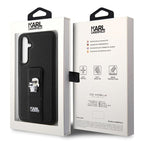 Karl Lagerfeld Gripstand Saffiano dėklas Galaxy S23 FE – juodas