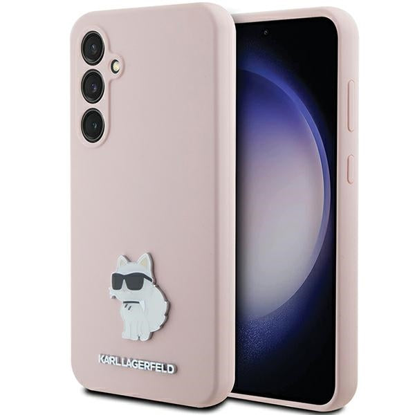 Karl Lagerfeld silikoninis dėklas Galaxy S23 FE – rožinis