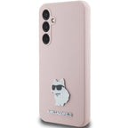 Karl Lagerfeld silikoninis dėklas Galaxy S23 FE – rožinis