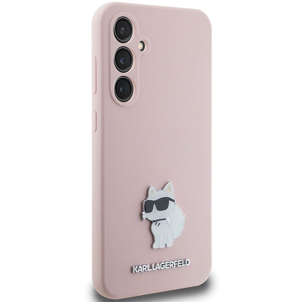 Karl Lagerfeld silikoninis dėklas Galaxy S23 FE – rožinis