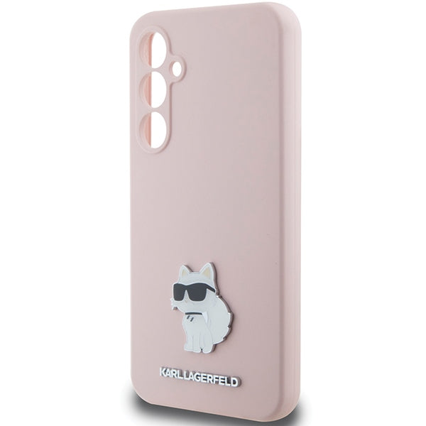 Karl Lagerfeld silikoninis dėklas Galaxy S23 FE – rožinis