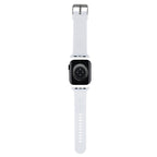 Karl Lagerfeld 3D guminis Karl&Choupette Heads dirželis Apple Watch 38/40/41mm - baltas