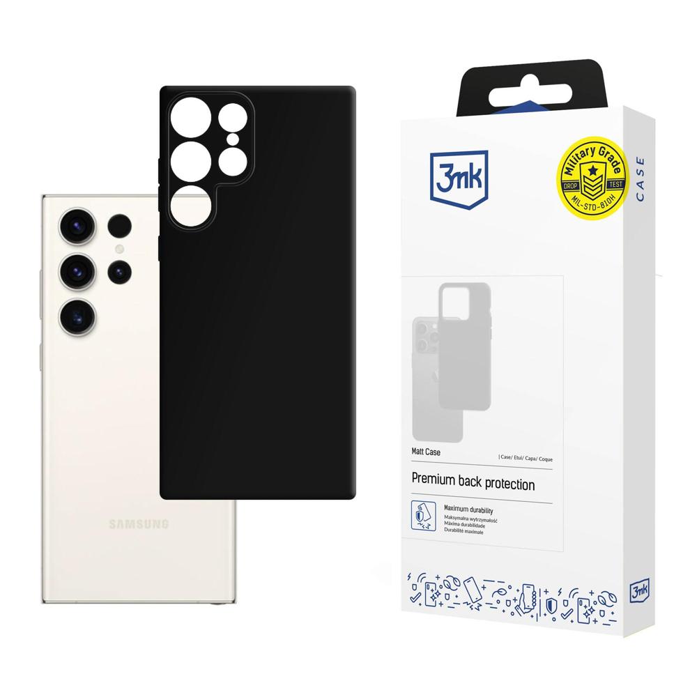 3mk matinis dėklas, skirtas Samsung Galaxy S24 Ultra – juodas -- Samsung Galaxy S24 Ultra