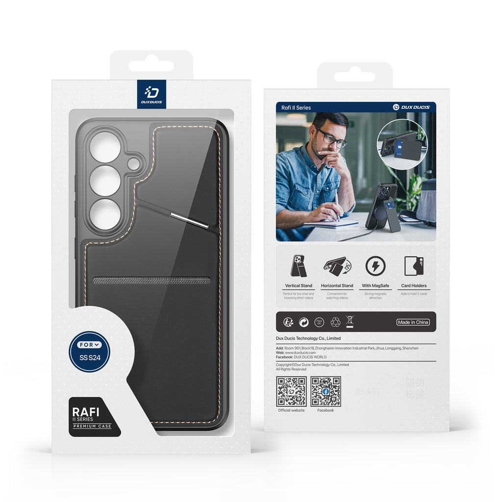 Dux Ducis Rafi II Mag dėklas Samsung Galaxy S24 – juodas