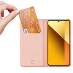 Dux Ducis Skin Pro atverčiamas dėklas Xiaomi Redmi Note 13 5G – rožinis