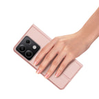 Dux Ducis Skin Pro atverčiamas dėklas Xiaomi Redmi Note 13 5G – rožinis