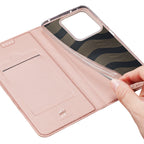 Dux Ducis Skin Pro atverčiamas dėklas Xiaomi Redmi Note 13 5G – rožinis