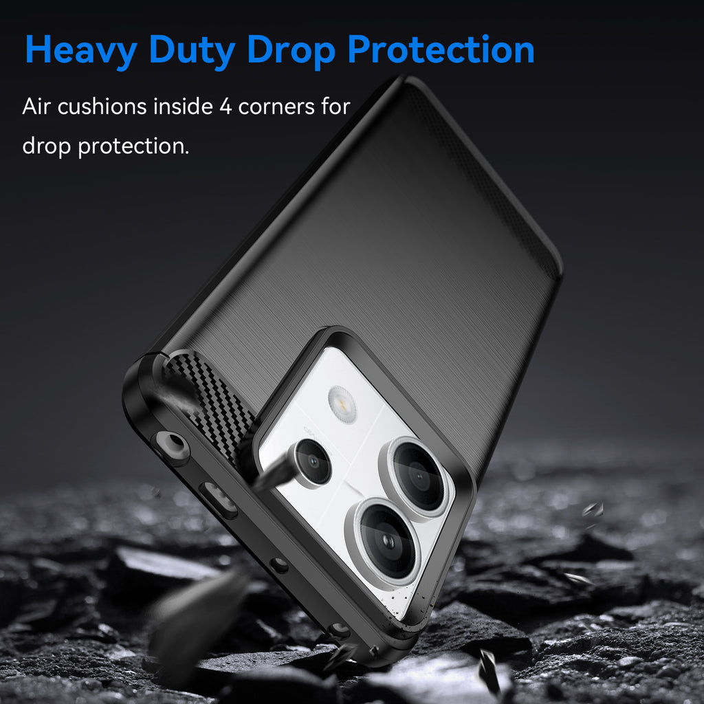 Carbon Case dėklas Xiaomi Redmi Note 13 Pro – juodas