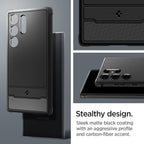 Spigen Rugged Armor dėklas Samsung Galaxy S24 Ultra – juodas