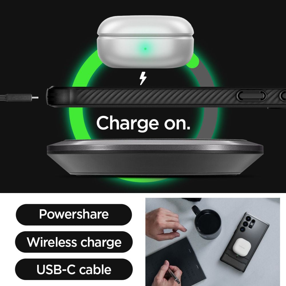 Spigen Rugged Armor dėklas Samsung Galaxy S24 Ultra – juodas