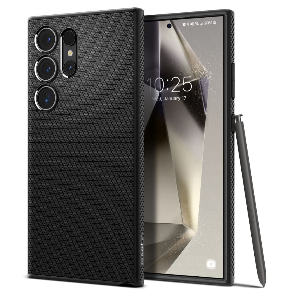 Spigen Liquid Air dėklas Samsung Galaxy S24 Ultra – juodas