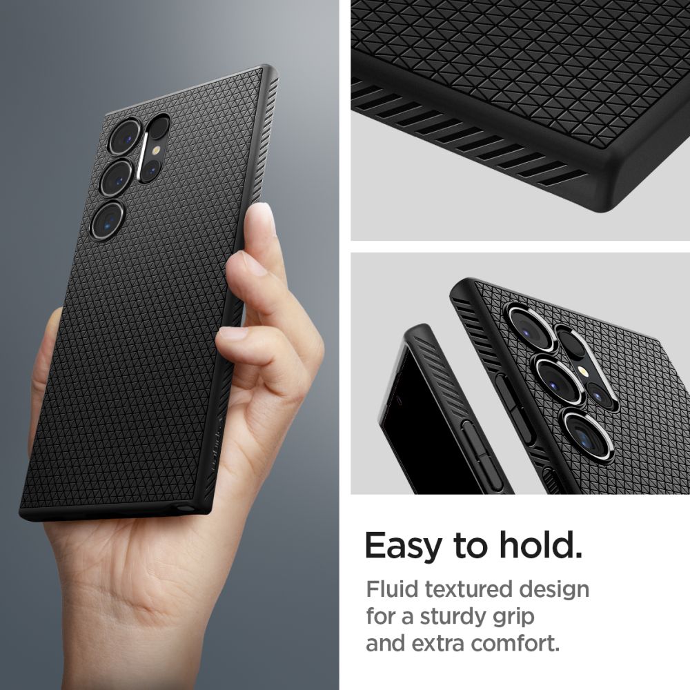 Spigen Liquid Air dėklas Samsung Galaxy S24 Ultra – juodas