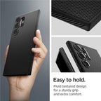 Spigen Liquid Air dėklas Samsung Galaxy S24 Ultra – juodas