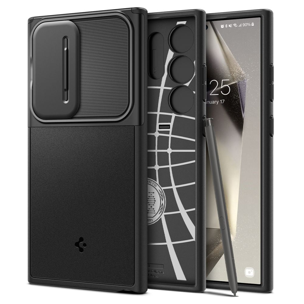 Spigen Optik Armor dėklas Galaxy S24 Ultra – juodas