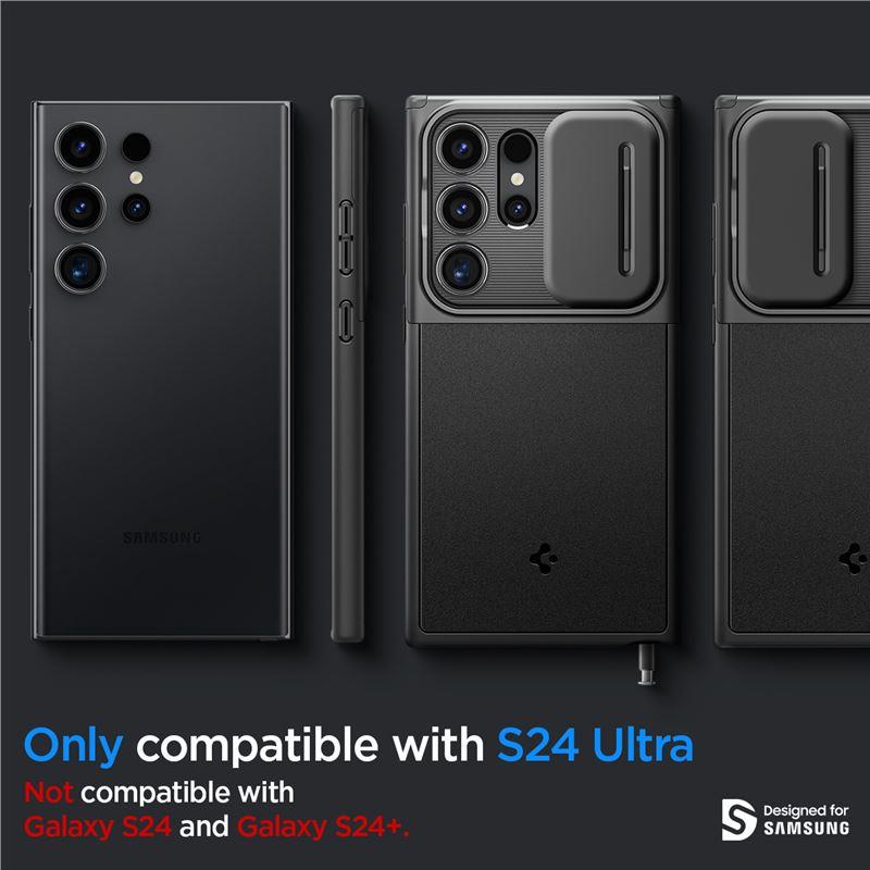 Spigen Optik Armor dėklas Galaxy S24 Ultra – juodas