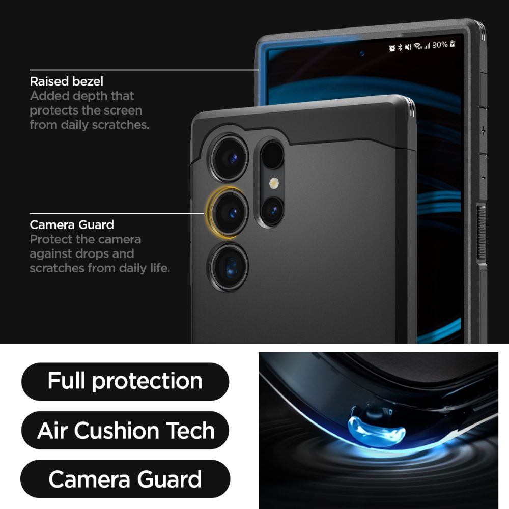 Spigen Tough Armor dėklas Galaxy S24 Ultra – juodas