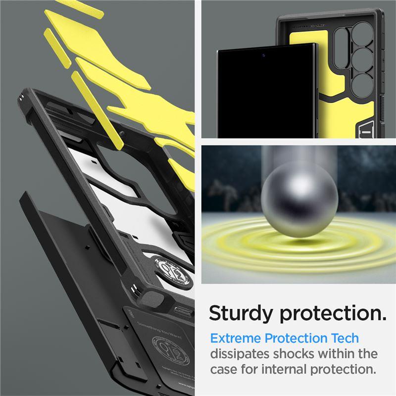 Spigen Tough Armor dėklas Galaxy S24 Ultra – juodas