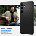 Spigen Liquid Air dėklas Samsung Galaxy S24 – matinis juodas