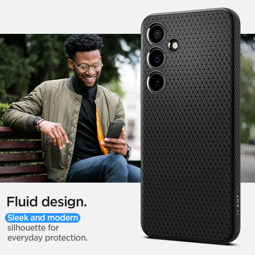 Spigen Liquid Air dėklas Samsung Galaxy S24 – matinis juodas