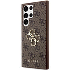 Guess 4G Big Metal Logo dėklas Galaxy S24 Ultra – rudas