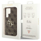 Guess 4G Big Metal Logo dėklas Galaxy S24 Ultra – rudas