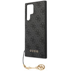 Guess 4G Charms dėklas Samsung Galaxy S24 Ultra – juodas -- Samsung Galaxy S24 Ultra