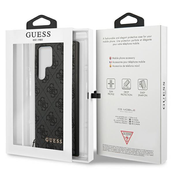 Guess 4G Charms dėklas Samsung Galaxy S24 Ultra – juodas -- Samsung Galaxy S24 Ultra