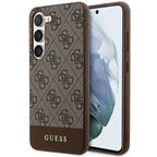 Guess 4G Stripe dėklas Samsung Galaxy S24+ – rudas