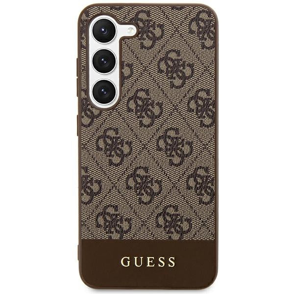 Guess 4G Stripe dėklas Samsung Galaxy S24+ – rudas