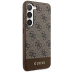 Guess 4G Stripe dėklas Samsung Galaxy S24+ – rudas