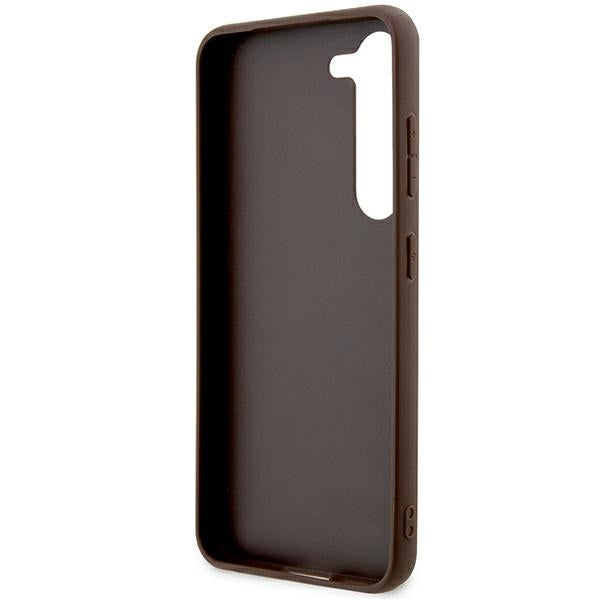 Guess 4G Stripe dėklas Samsung Galaxy S24+ – rudas