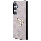 Guess 4G Big Metal Logo dėklas Samsung Galaxy S24 – rožinis