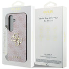 Guess 4G Big Metal Logo dėklas Samsung Galaxy S24 – rožinis