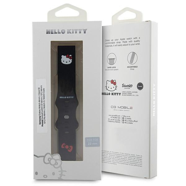 Hello Kitty silikoninis Kitty galvos dirželis universalus 22mm - juodas