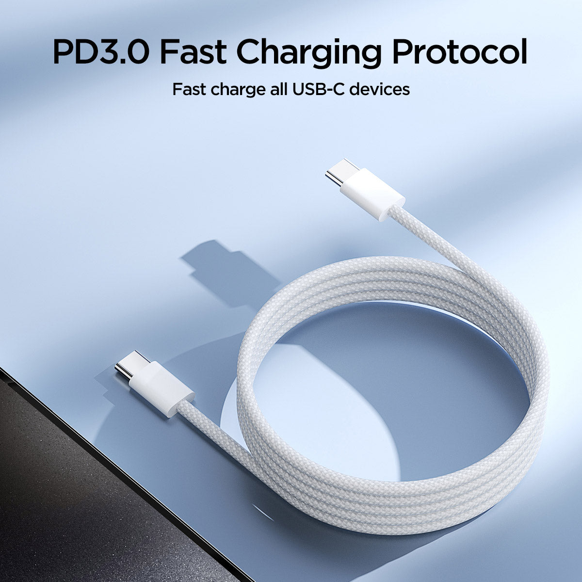 Joyroom Ben Series S-A45 USB-C / USB-C 60W laidas 1 m - baltas