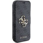 Guess 4G Big Metal Logo dėklas iPhone 15 Pro – pilkas