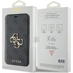 Guess 4G Big Metal Logo dėklas iPhone 15 Pro – pilkas
