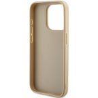 Guess Saffiano dėklas iPhone 14 Pro – auksinis