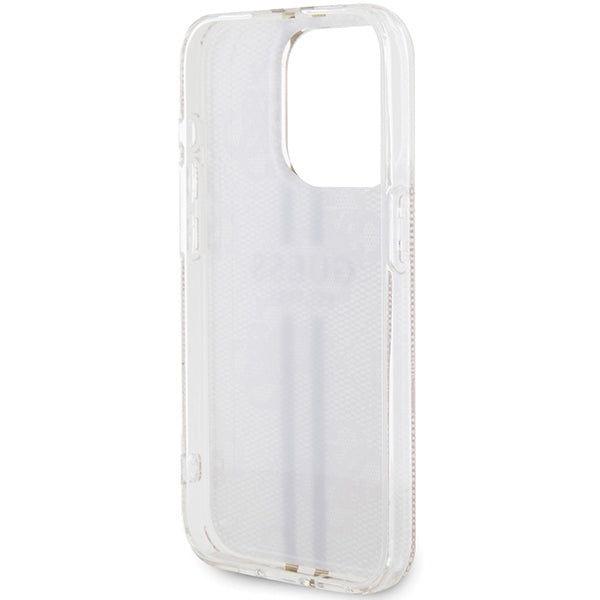 Guess IML 4G Gold Stripe dėklas iPhone 14 Pro Max – rožinis -- iPhone 14 Pro Max
