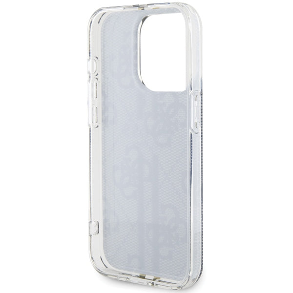 Guess IML 4G Gold Stripe dėklas iPhone 15 Pro – juodas -- iPhone 15 Pro
