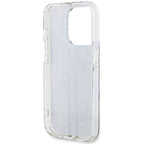 Guess dėklas iPhone 15 Pro – rudas, 4G Gold Stripe