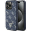 Guess 4G Triangle Metal Logo dėklas iPhone 15 Pro – mėlynas
