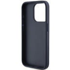 Guess 4G Triangle Metal Logo dėklas iPhone 15 Pro – mėlynas