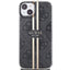 Guess IML 4G Gold Stripe dėklas iPhone 15/14 Plus – juodas