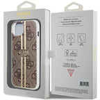 Guess dėklas iPhone 15 Plus/14 Plus – rudas