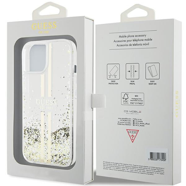 Guess dėklas iPhone 15 Plus / 14 Plus – skaidrus