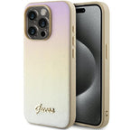 Guess dėklas iPhone 15 Pro Max – auksinis hardcase